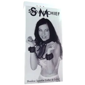 Sportsheets Sex & Mischief Shadow Sparkle Collar & Cuff Set