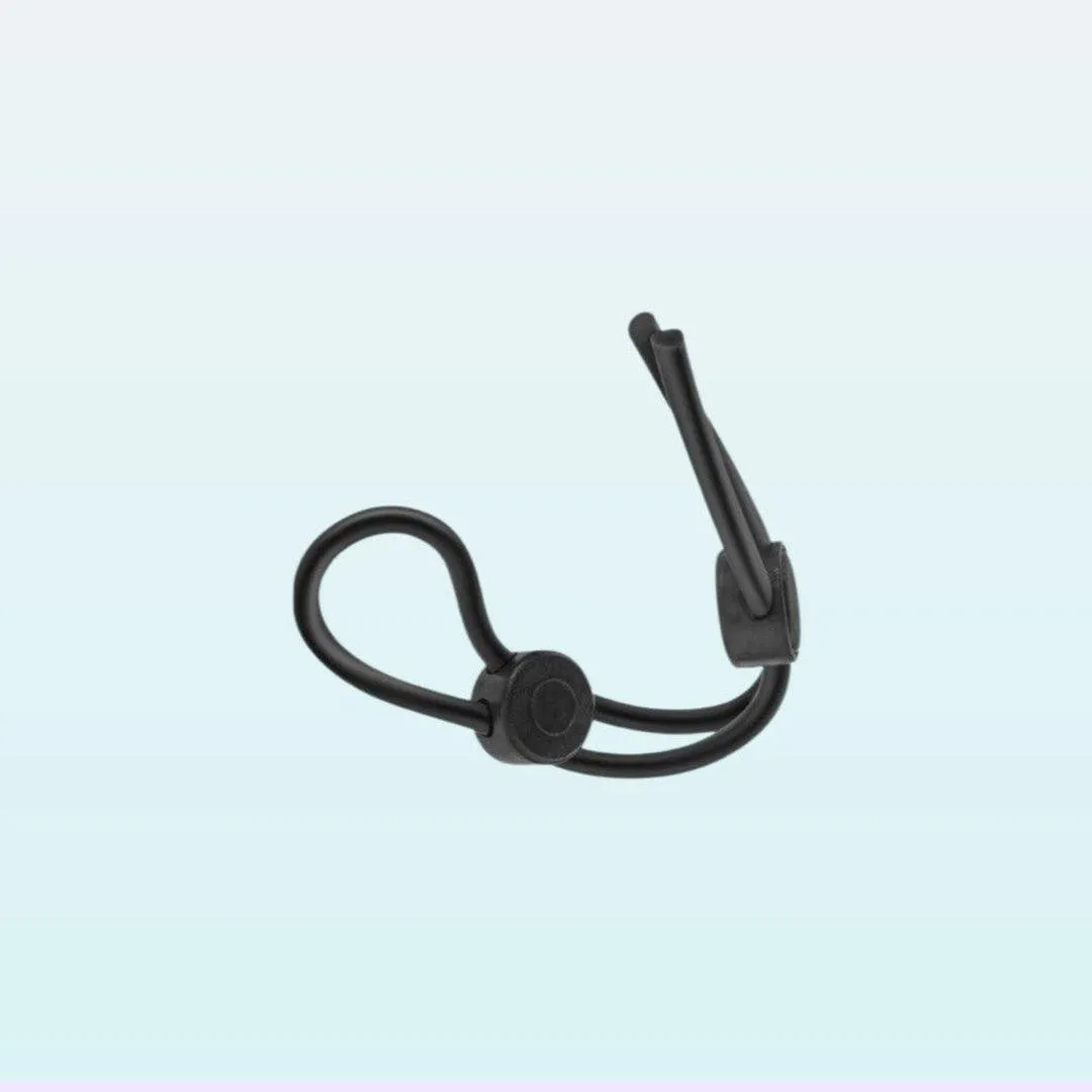 Stay Hard Silicone Double Loop Adjustable Black Cock Ring
