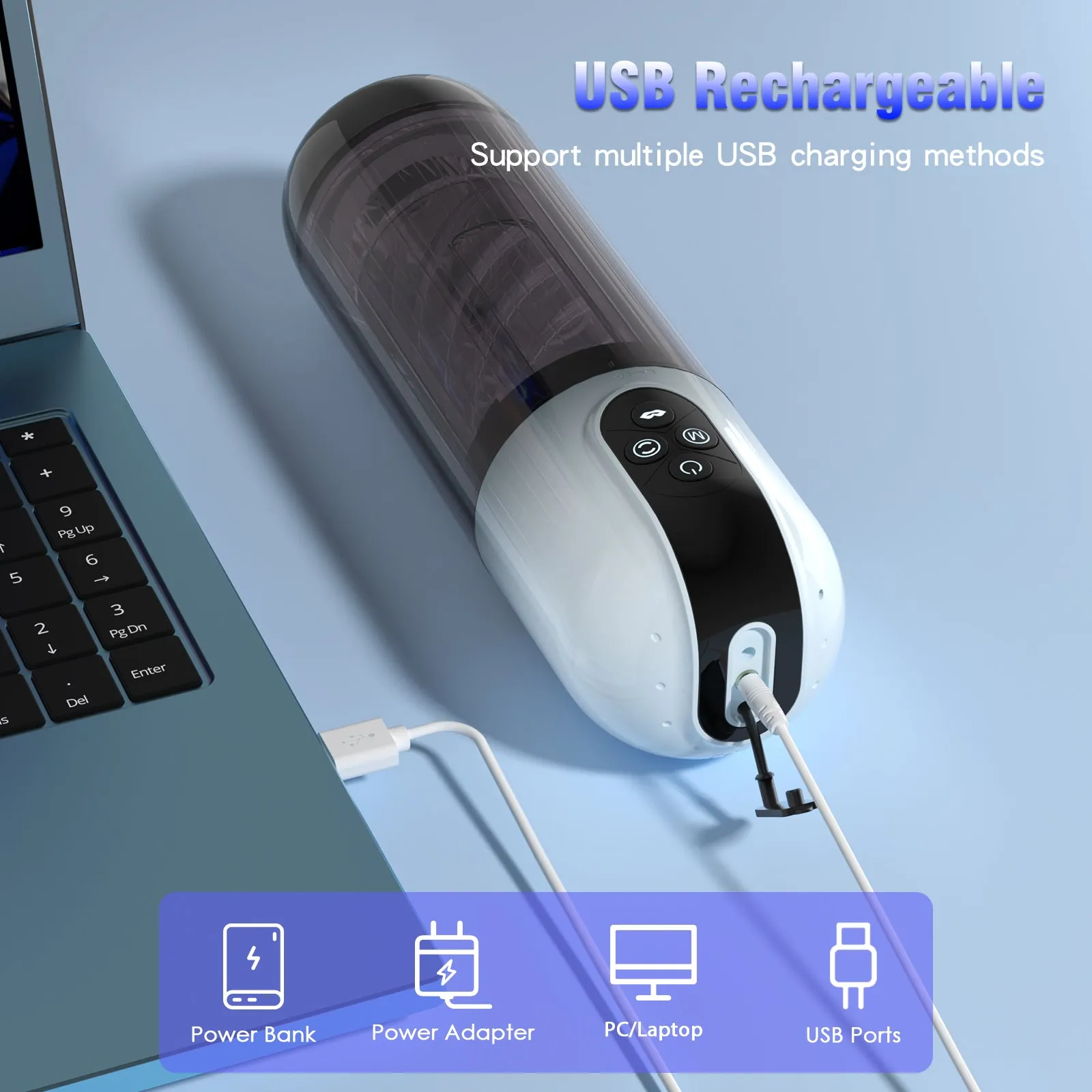 Strapon Adult Stroker Blowjob Machine - Harness Sucking Male Masturbator Penis Massage Vibrator