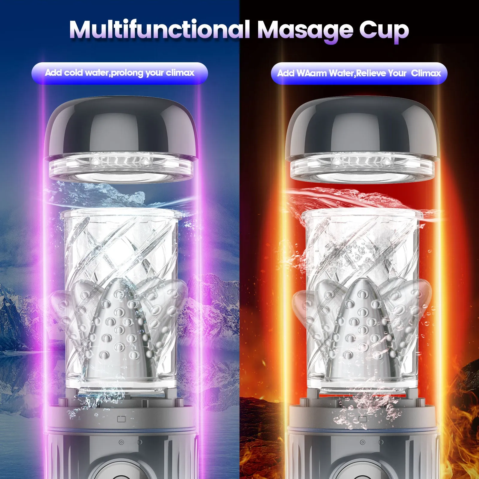 Strapon Adult Stroker Blowjob Machine - Harness Sucking Male Masturbator Penis Massage Vibrator