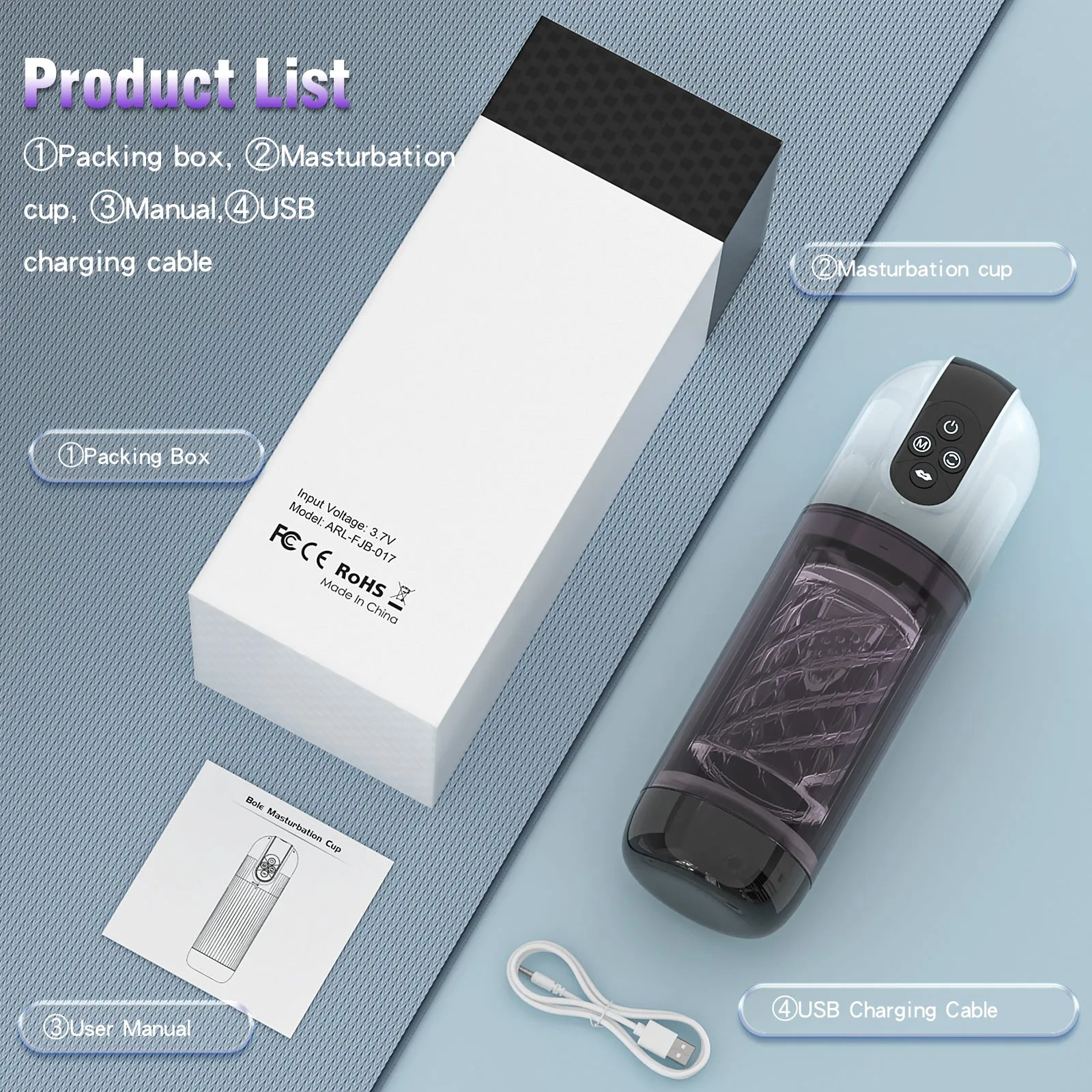 Strapon Adult Stroker Blowjob Machine - Harness Sucking Male Masturbator Penis Massage Vibrator