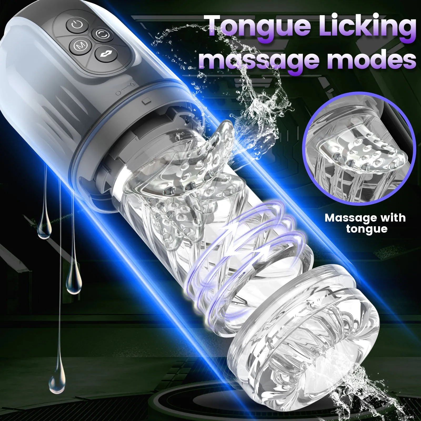 Strapon Adult Stroker Blowjob Machine - Harness Sucking Male Masturbator Penis Massage Vibrator