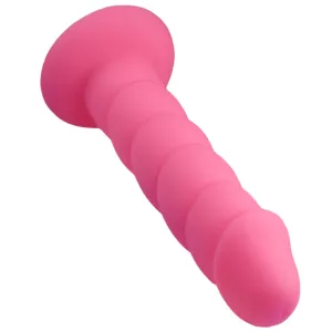 Suga Daddy 8 Inch Swirled Pink Silicone Dildo