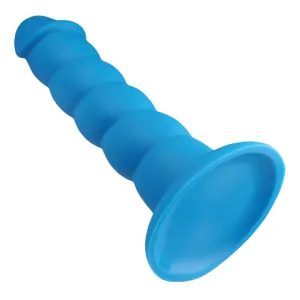 Suga Daddy 9.5 Inch Swirled Blue Silicone Dildo