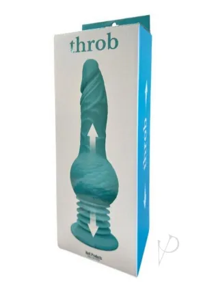 Throb Dildo With Balls Teal
