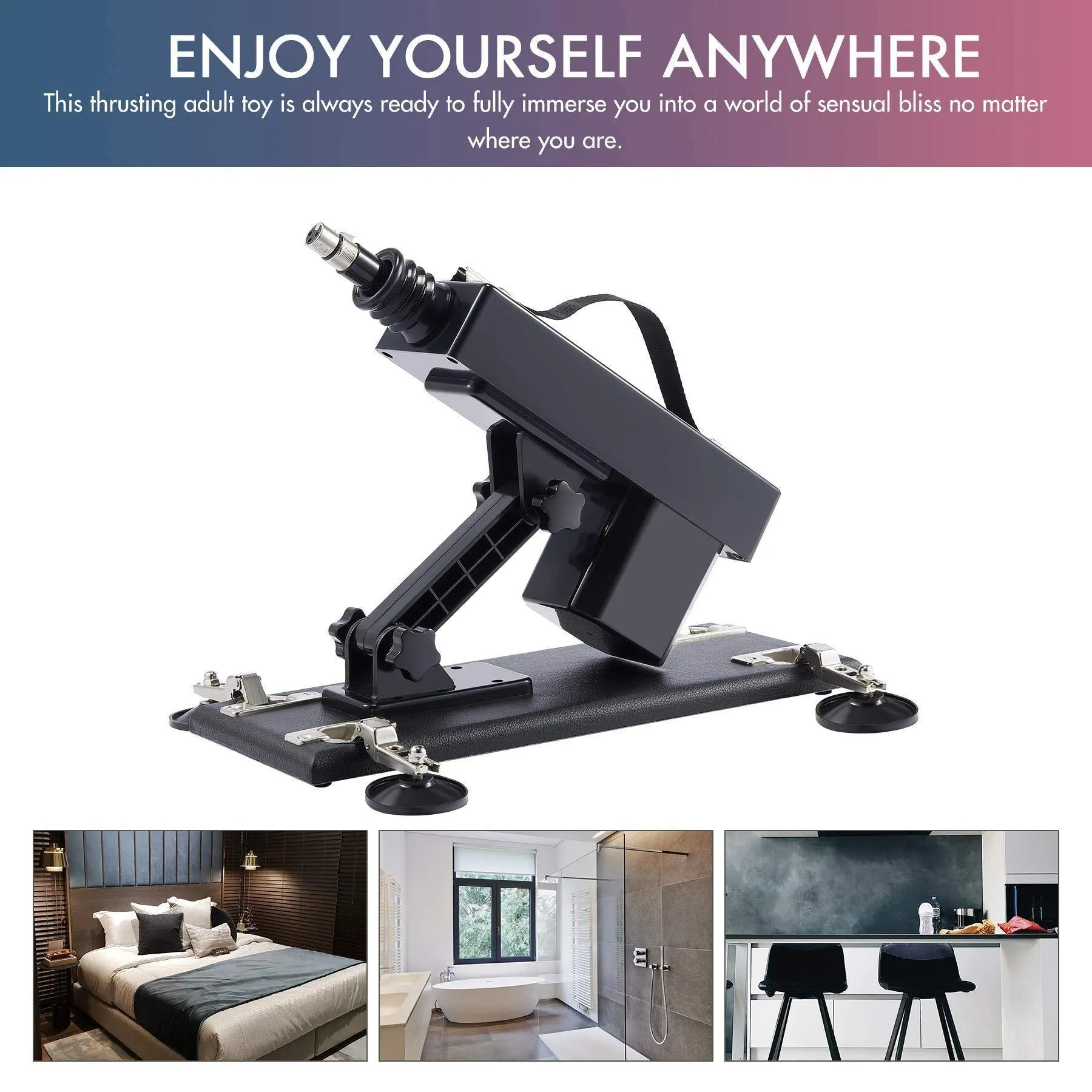 Thrusting Sex Machine with 7 Attachments