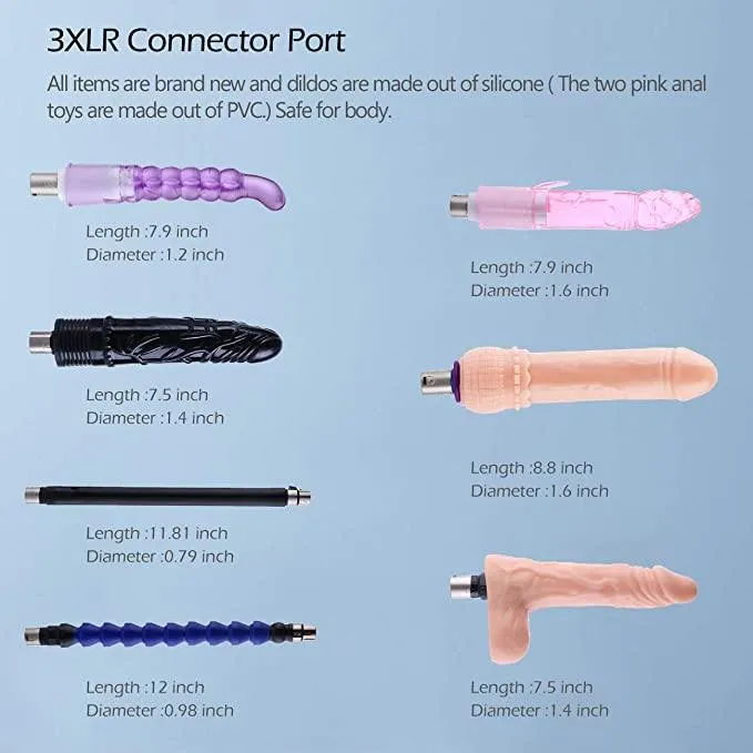 Thrusting Sex Machine with 7 Attachments
