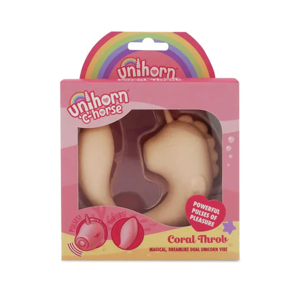 Unihorn C Horse Coral Throb Vibrator by Creative Concepts