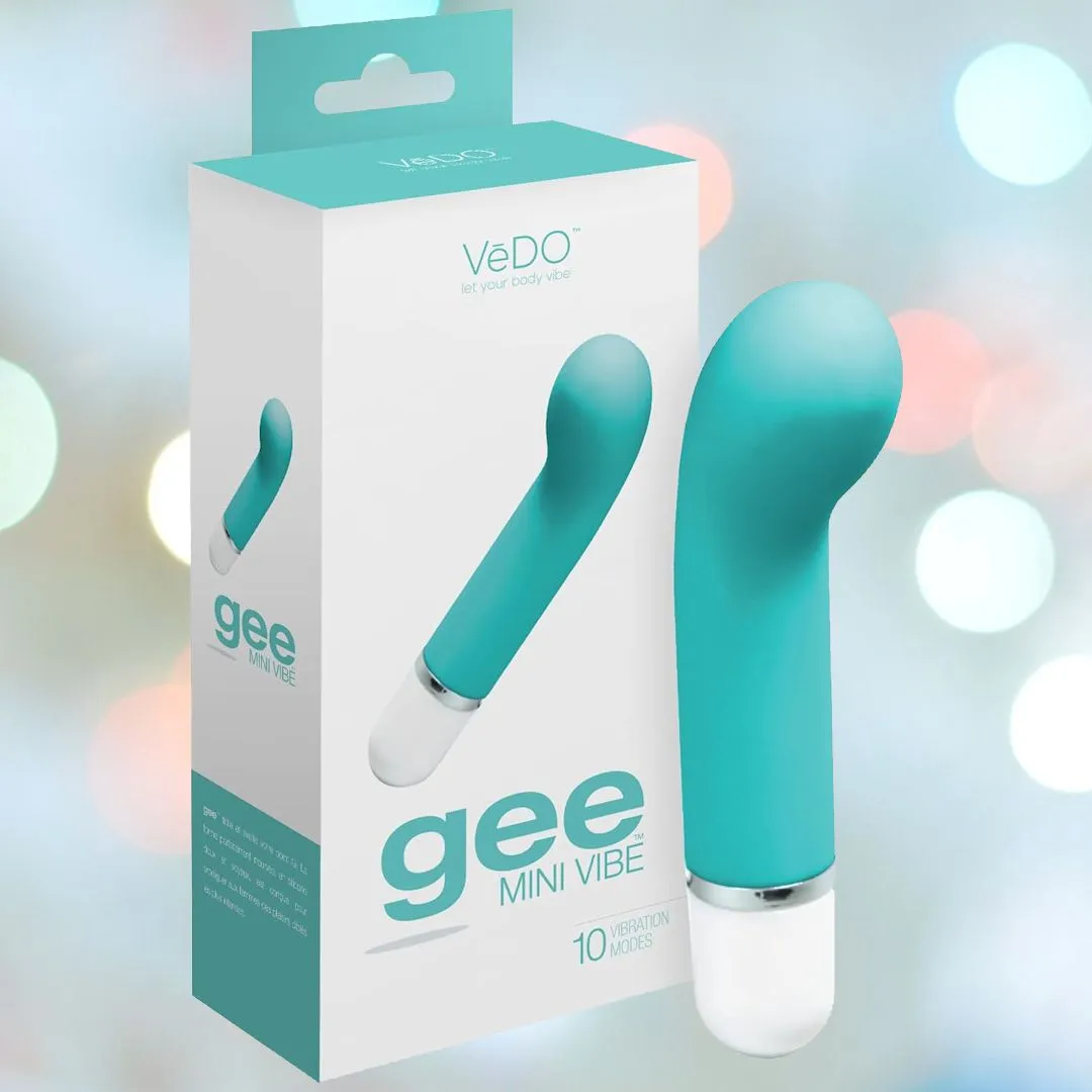 VeDO 'Gee' Mini G-Spot Rechargeable Waterproof Vibrator - Turquoise