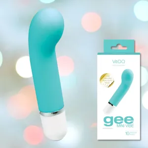 VeDO 'Gee' Mini G-Spot Rechargeable Waterproof Vibrator - Turquoise