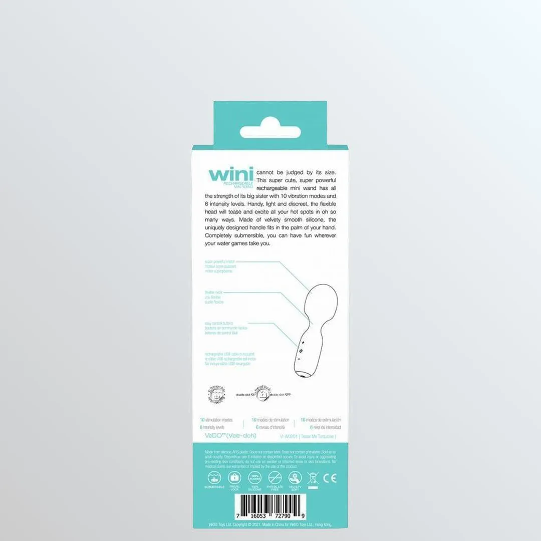 VeDO WINI Mini Vibrator Wand - Turquoise