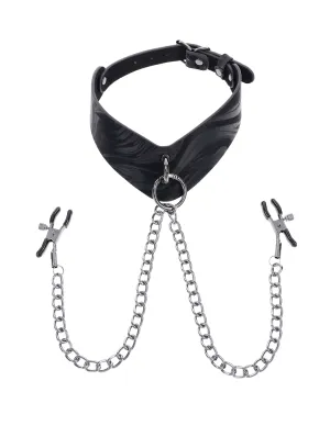 Velvet Noir Collar & Removable Clamps