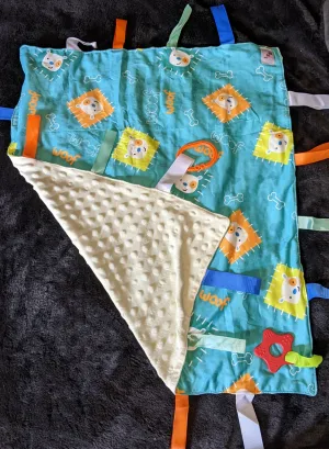 Woof Woof Puppy Cuddle Sensory Security Blanket Toys