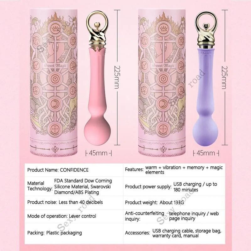 ZALO Courage Silicone G-spot Vibrator Couple Sexual Pleasure Heating Massager Wand Clitoris Stimulator