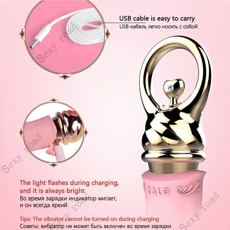ZALO Courage Silicone G-spot Vibrator Couple Sexual Pleasure Heating Massager Wand Clitoris Stimulator