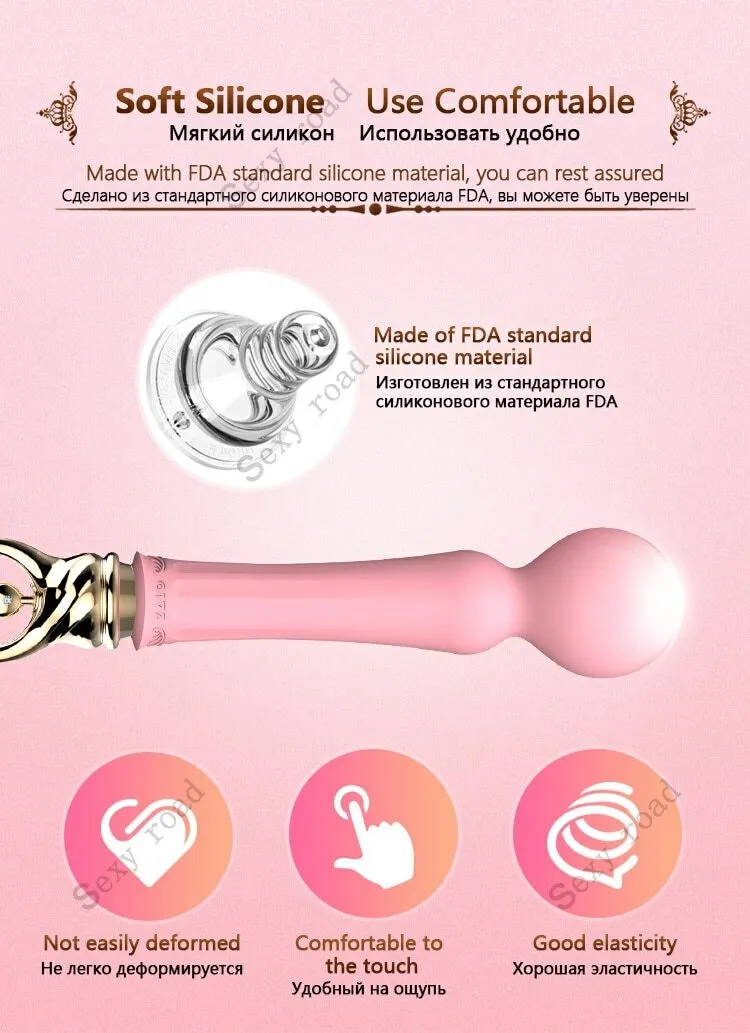 ZALO Courage Silicone G-spot Vibrator Couple Sexual Pleasure Heating Massager Wand Clitoris Stimulator